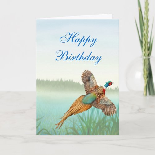 Happy Birthday Pheasant Card
