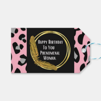Happy Birthday Phenomenal Woman Gift Tags