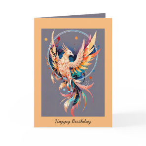 Happy birthday phoenix rising customizable text card