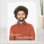Happy Birthday Photo Big 8.5" x 11" Personalize Card<br><div class="desc">Happy Birthday Photo Big 8.5" x 11" Personalize Card that you can recreate for yourself. Leave or Replace the Photograph with yours on the cover and replace the words on the cover and inside with yours. Enjoy.</div>