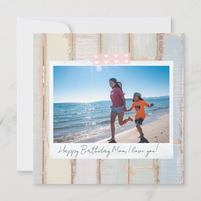 Happy Birthday Photo Card & Instant Download  (Front)