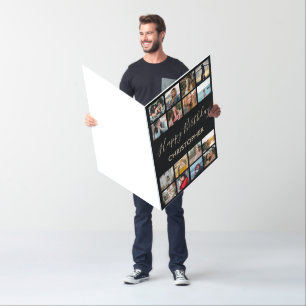 Happy Birthday Photo Collage 16 Photos Extra Large Card