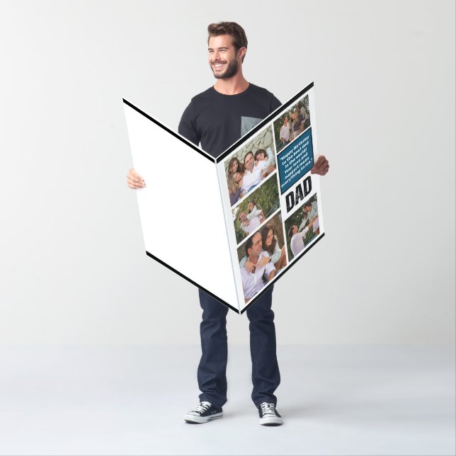 Happy Birthday photo collage template Giant  Card (In Situ)