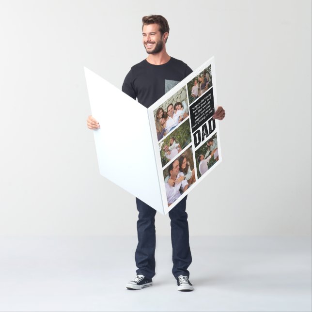 Happy Birthday photo collage template Giant Card (In Situ)