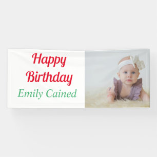 Happy Birthday  Photo Colorful Candles  Banner