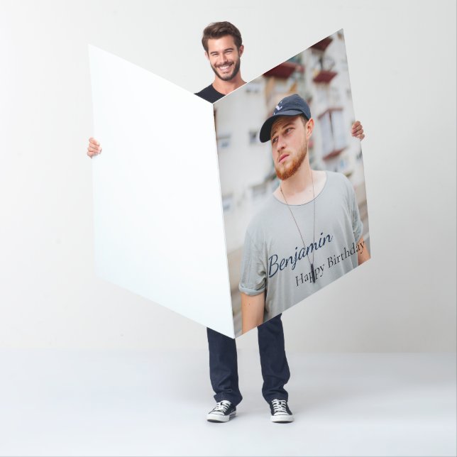 Happy Birthday Photo Custom Big 36 x 48 Inches Card (In Situ)