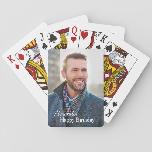 Happy Birthday Photo Custom  Poker Cards