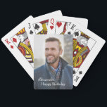 Happy Birthday Photo Custom  Poker Cards<br><div class="desc">Happy Birthday Photo Custom Playing Cards is great for anyone celebrating their birthday. Personalize with your photo and information. You can give the special people in your life a gift of a pack of cards with their photo or image. Personalize it.</div>