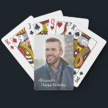 Happy Birthday Photo Custom  Poker Cards<br><div class="desc">Happy Birthday Photo Custom Playing Cards is great for anyone celebrating their birthday. Personalize with your photo and information. You can give the special people in your life a gift of a pack of cards with their photo or image. Personalize it.</div>