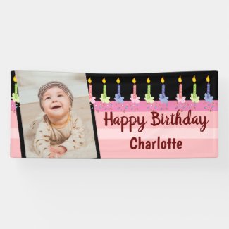 Happy Birthday Photo Cute Cake Banner