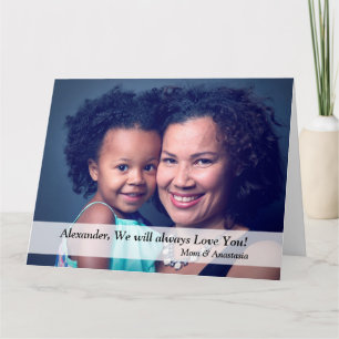 Happy Birthday Photo Family Mom Big Personalize Card