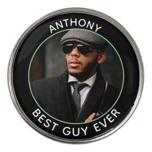 Happy Birthday Photo Golfer Personalize  Golf Ball Marker