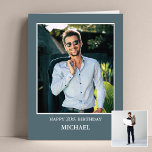 Happy Birthday Photo Husband Large Jumbo Card<br><div class="desc">Enhance birthday celebrations with our large jumbo-sized personalized birthday card, combining charm and festivity. This delightful card showcases a cherished photo of the birthday honoree, encapsulating the essence of their special day. Customized with their name, it becomes a unique and treasured keepsake. Illuminate the occasion with this lively card, a...</div>