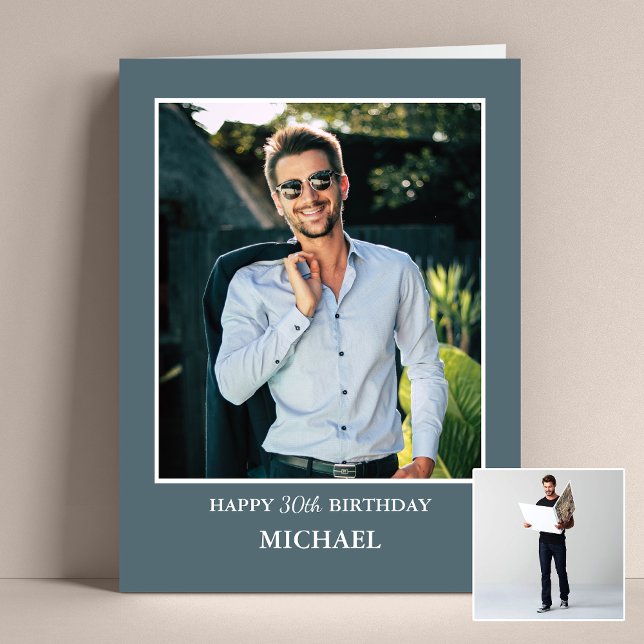 Happy Birthday Photo Husband Large Jumbo Card (Personalized this big, jumbo birthday greeting card to create a special keepsake for your love one!)