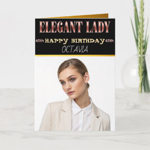 Happy Birthday Photo Magazine Cover Custom Card