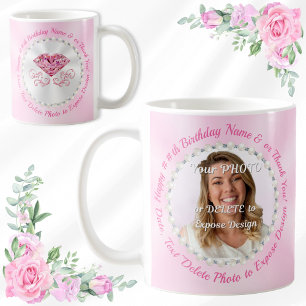 Happy Birthday Photo Mug or ANY YEAR or OCCASION, 