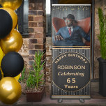Happy Birthday Photo Party Event Gold Black Custom Retractable Banner<br><div class="desc">Happy Birthday Photo Party Event Gold Black Custom Retractable Banner is great for that elegant and classy birthday party. Personalize it with your photo and information.</div>