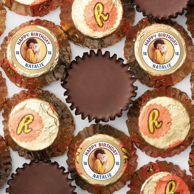 Happy Birthday Photo Personalize  Reese's Peanut Butter Cups (Assorted)
