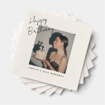 Happy Birthday Photo Personalized birthday Napkins<br><div class="desc">Custom napkins featuring a photo with "Happy Birthday" design. Personalize with any name and age to celebrate birthdays in style.</div>
