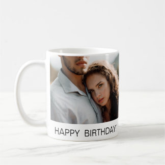 Happy Birthday Photo Personalized Couple Coffee Mug