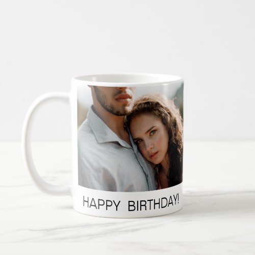 Happy Birthday Photo Personalized Couple Coffee Mug