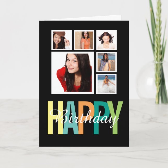 Happy Birthday Photo Template Personalized (Front)
