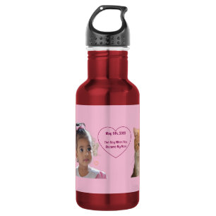 Happy Birthday Photos Cat Mom Stainless Steel Water Bottle