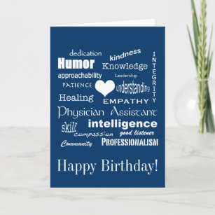 Happy Birthday/Physician Assistant Attributes/Blue Card