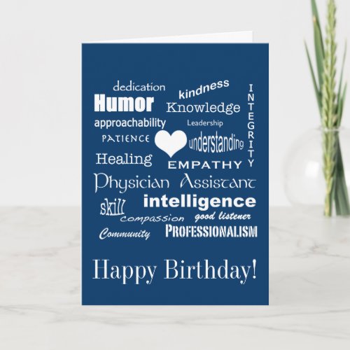 Happy BirthdayPhysician Assistant AttributesBlue Card