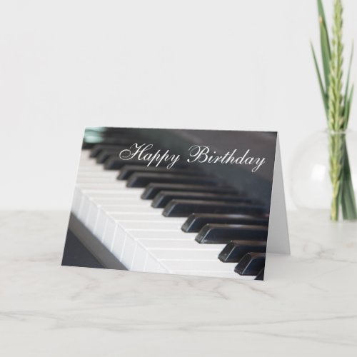 Happy Birthday Piano Card