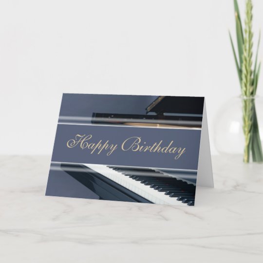 Happy Birthday - Piano Card 