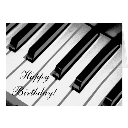 Happy Birthday! Piano Music Card | Zazzle