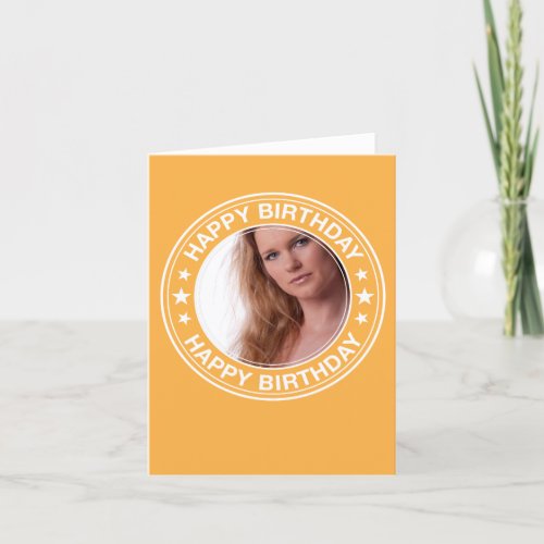 Happy Birthday picture Frame in Yellow Card