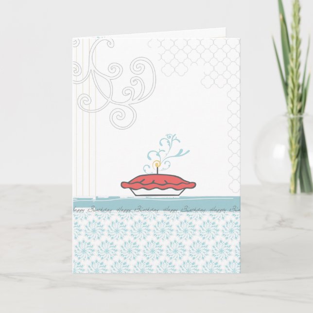 {Happy Birthday} Pie Card (Front)
