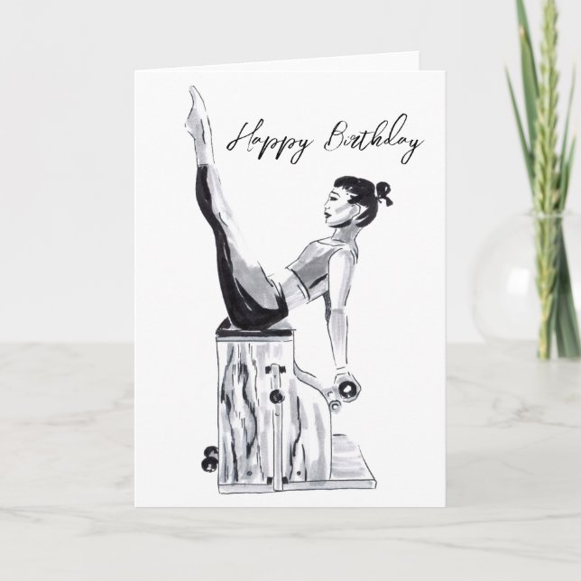 Happy Birthday Pilates Card Chair (Front)