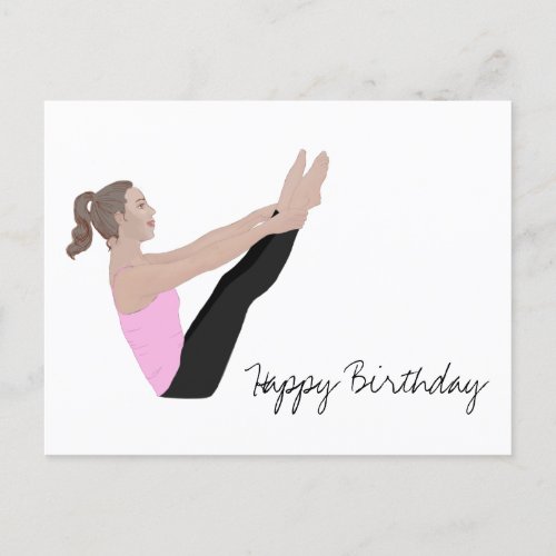 Happy Birthday Pilates Postcard