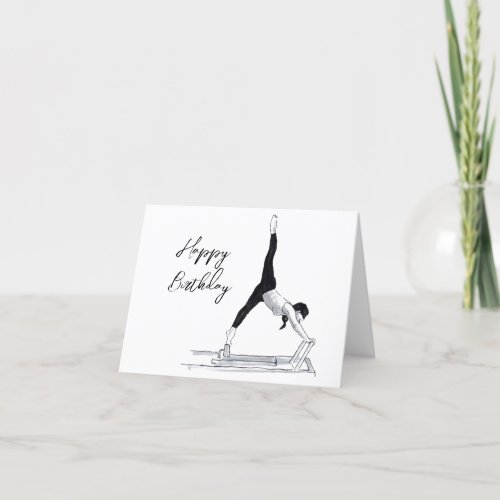 Happy birthday Pilates reformer Holiday Card