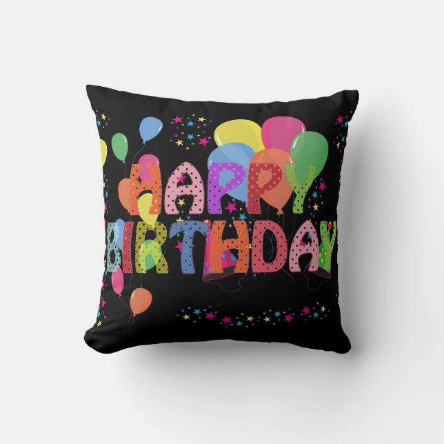 Happy Birthday Pillow (Front)