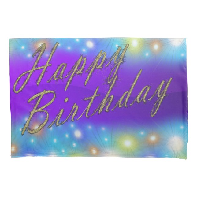 happy birthday pillow cases (Front)