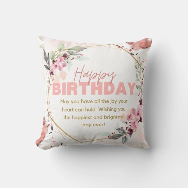 Happy Birthday pillow gift (Front)