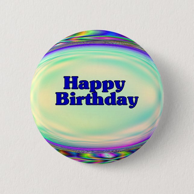 Happy Birthday Pinback Button (Front)