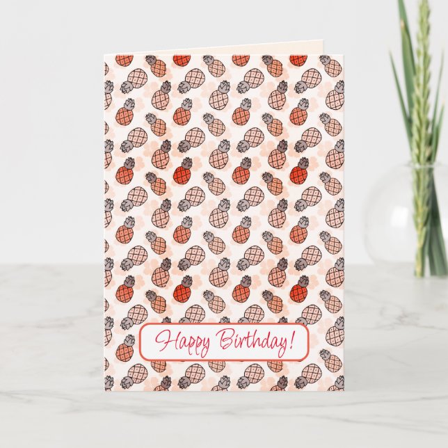 Happy Birthday Pineapple Card (Front)