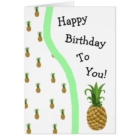 Hawaiian Pineapple Card | Zazzle.com