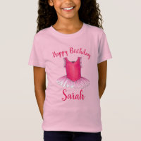 Happy Birthday Pink Ballet Dance Ballerina Tutu