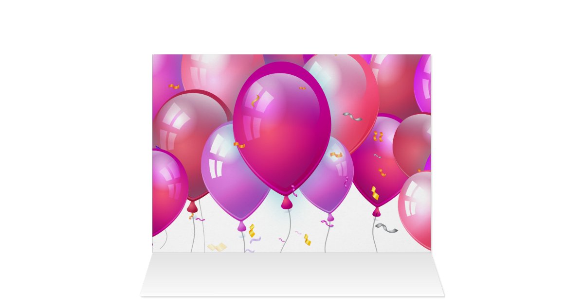 Happy Birthday Pink Balloons GREATNIECE Card Zazzle