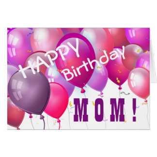 Happy Birthday Balloons For Mom Gifts on Zazzle