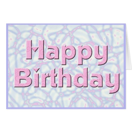 Happy Birthday Pink & Blue Card | Zazzle