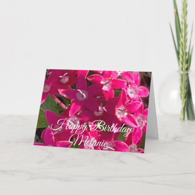 Happy Birthday Pink Pixies Card (Front)