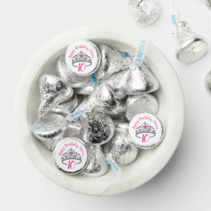 Happy Birthday Pink Princess Party Tiara Crown Hershey®'s Kisses®