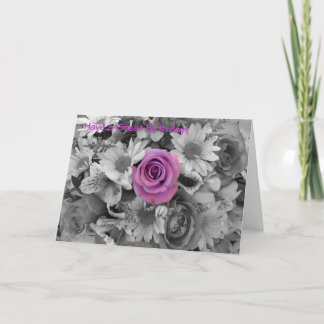 Happy Birthday- Pink Rose Card